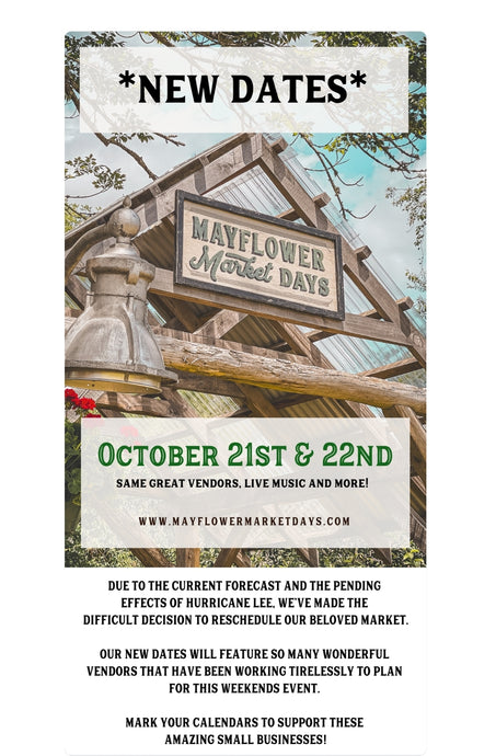 I'm a Mayflower Market Days Vendor October21st and 22nd. I will have lots of fun Halloween/Fall/vintage items!! Where Plympton, MA.  Visit Mayflower Market Days website for tickets and more info. https://mayflowermarketdays.com/