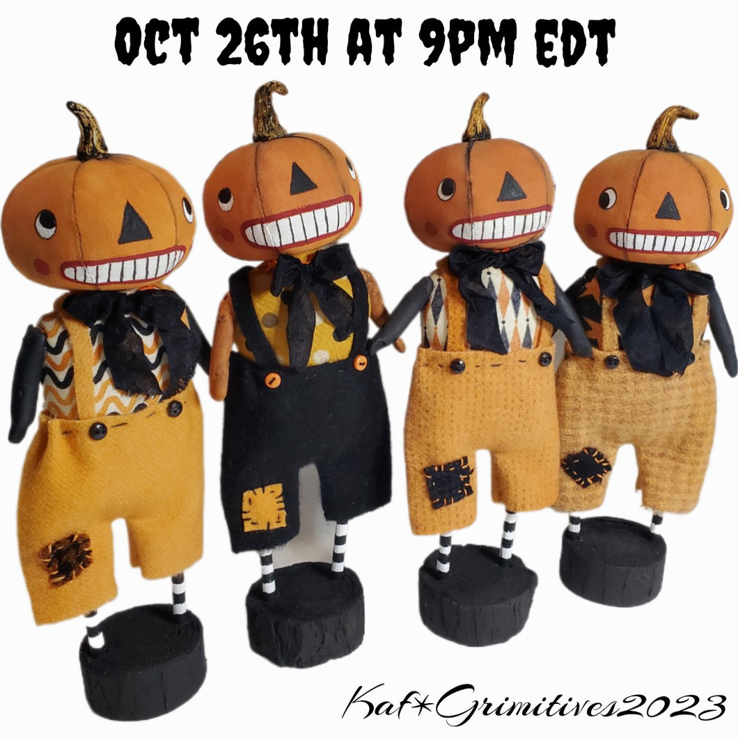 GRIMITIVES WILL BE OFFERING UP A FEW HALLOWEEN PIECES FOR ADOPTION RIGHT HERE ON GRIMITIVES WEBSITE! SO HOP ON YOUR BROOM AND FLY ON OVER ON THURSDAY OCT. 26 AT 9PM EDT