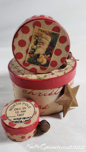 Primitive Christmas Boxes Set #1 Pere Noel