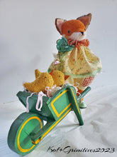 Load image into Gallery viewer, Momma Matilda Fox and a wagon of cHicks