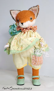 Momma Matilda Fox and a wagon of cHicks