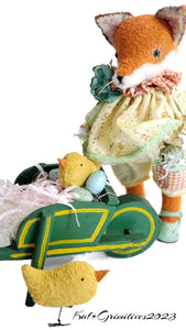 Momma Matilda Fox and a wagon of cHicks