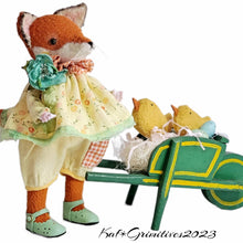 Load image into Gallery viewer, Momma Matilda Fox and a wagon of cHicks